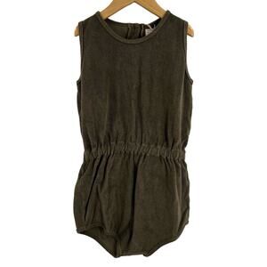 The Simple Folk Vintage Terry Romper Olive Size 7/8 New‎